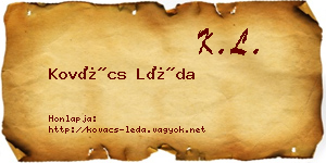Kovács Léda névjegykártya